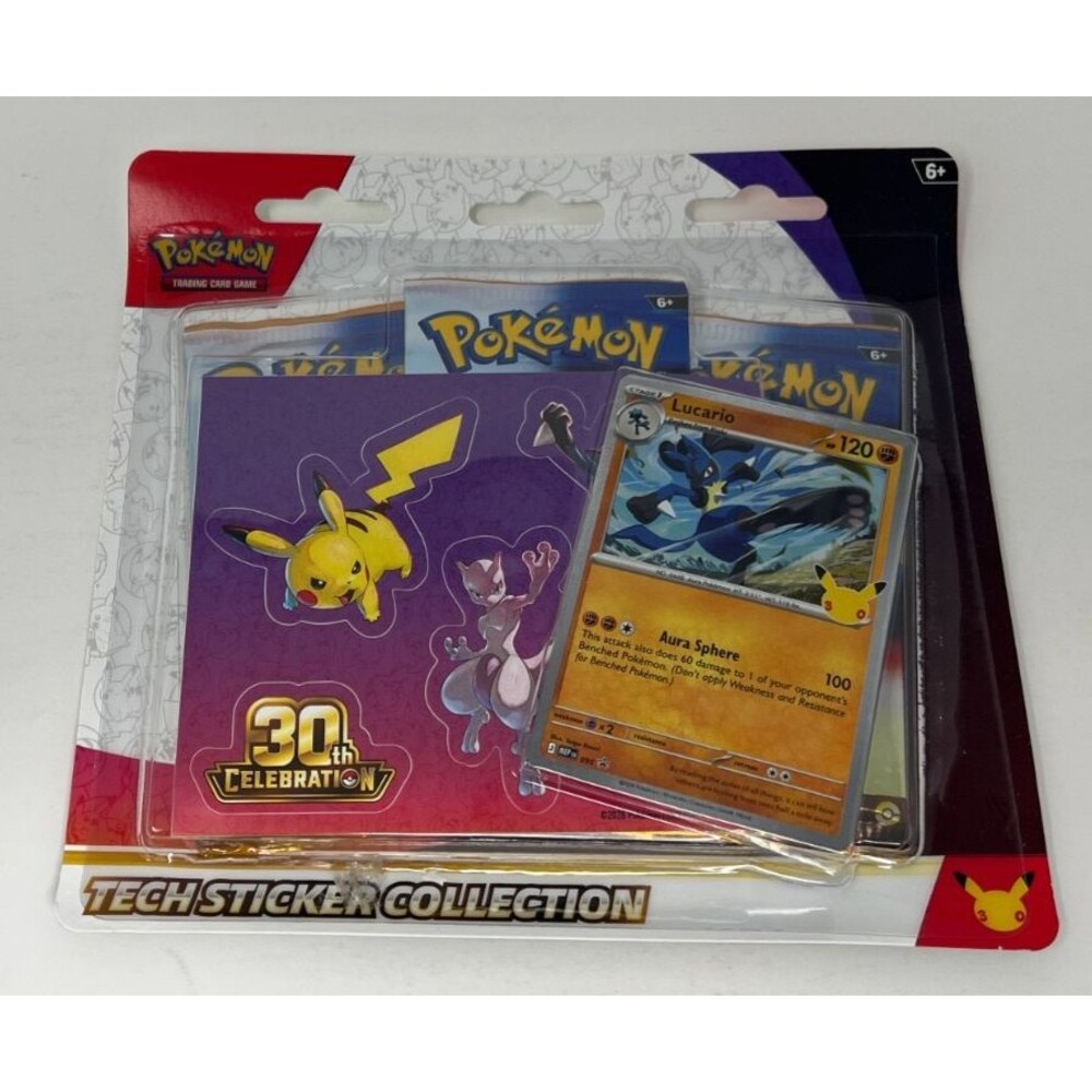 Pokémon TCG 30th Anniversary Celebrations Tech Sticker Collection Lucario NEW